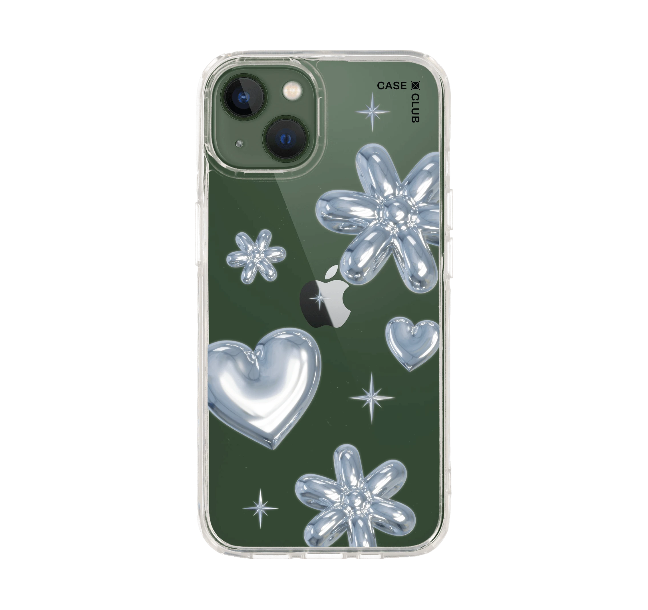 flower & heart metallic balloons